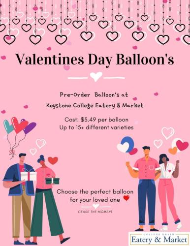 Valentines Day Event Ballons Order Flyer